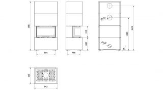 obudowa Home Easy Box kolor biały wymiary